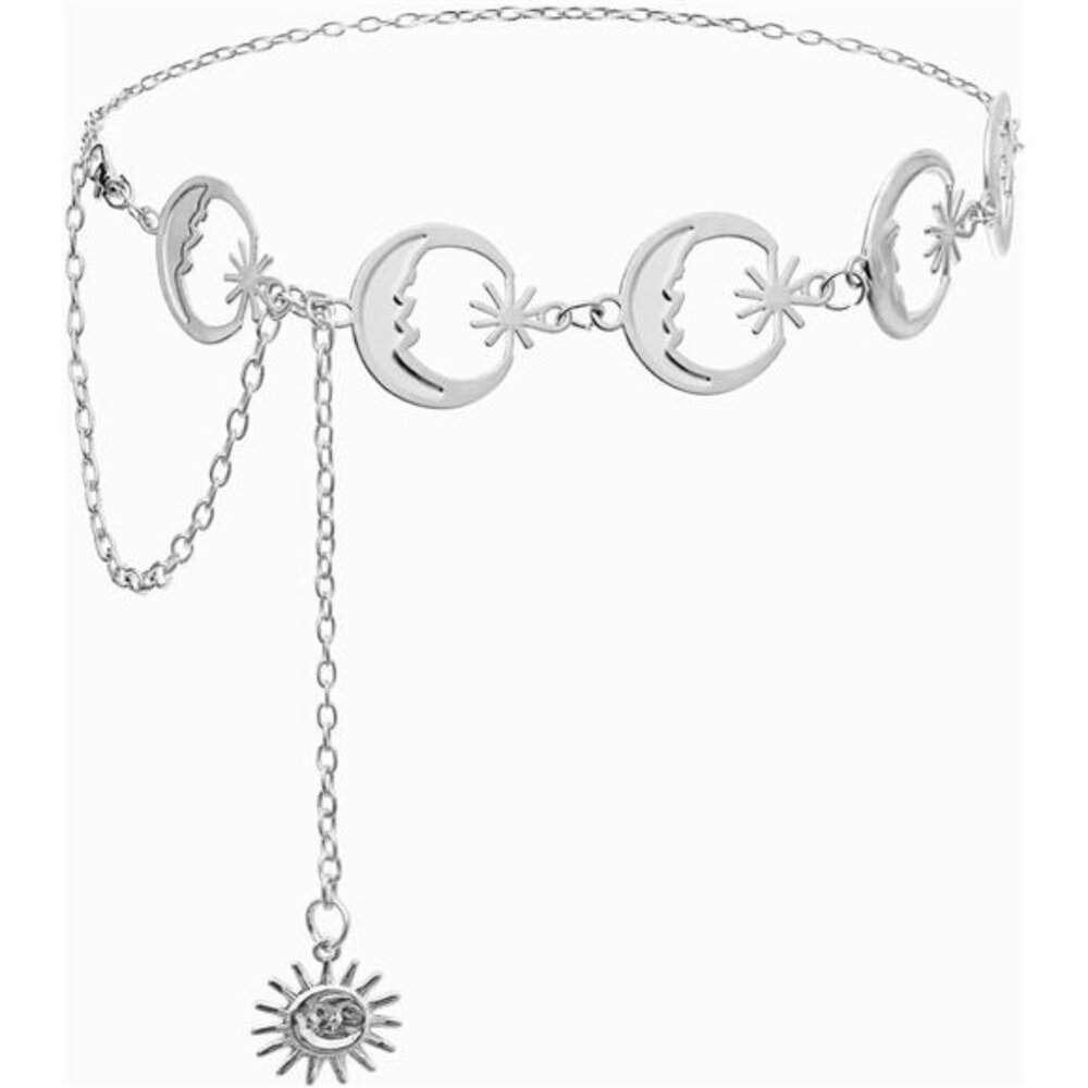 ✨ Multi-Layer Belly Chain with Coin Pendants | Adjustable Gold Waist Chain Belt - Picture 2 of 7